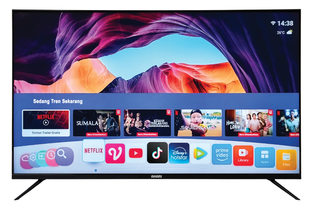 Smart AI TV Akari 4K 43 Inch AT-5643W 2