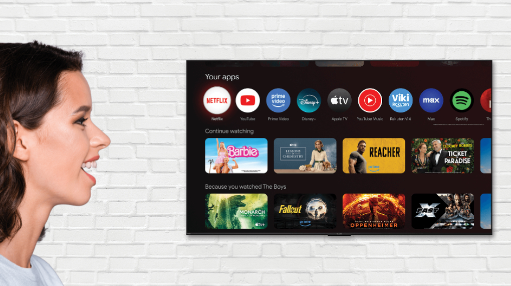 Kontrol Suara Hands-Free Dengan Google TV - Google TV QLED Sharp 4K 50 inch 4T-C50HL6500i Kontrol Suara Hands-Free Dengan Google TV - Google TV QLED Sharp 4K 50 inch 4T-C50HL6500i