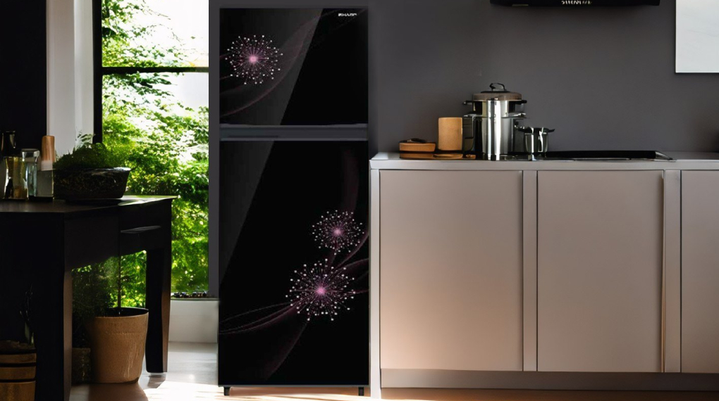 Desain - Kulkas 2 Pintu Sharp 187L SJ-237MG-DB