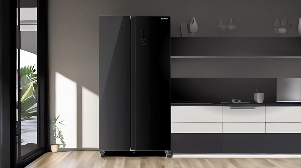 Desain - Kulkas Side by Side Sharp Inverter 532L SJ-IS61GA-BK