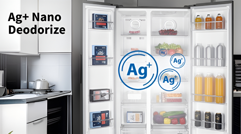 Ag+ Nano Deodorizer - Kulkas Side by Side Sharp Inverter 532L SJ-IS61GA-BK