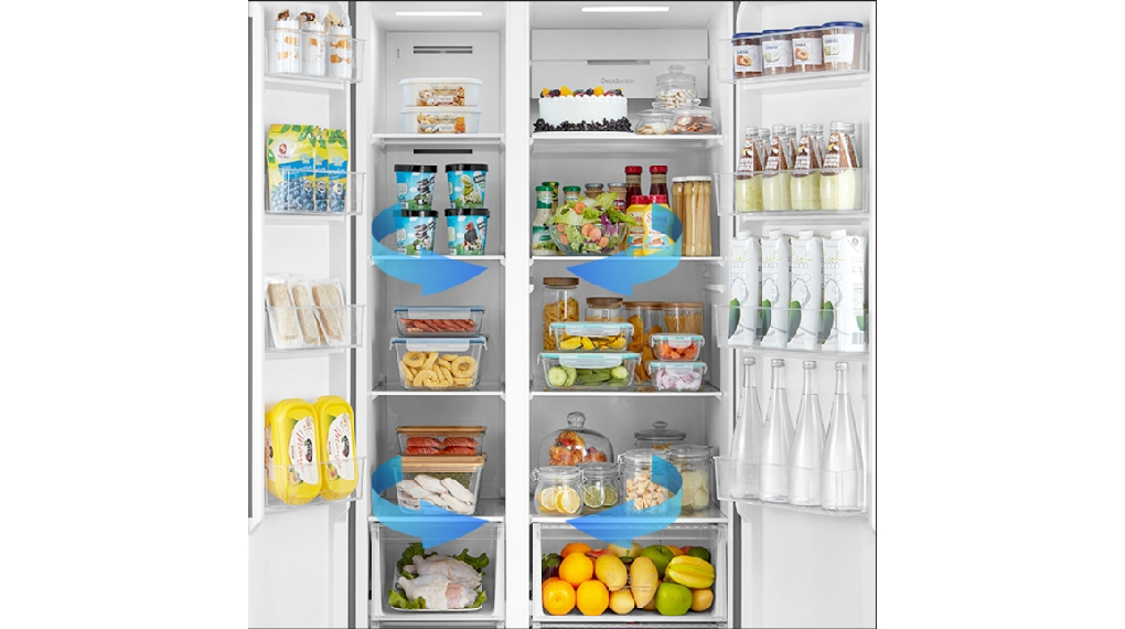 Surround Cooling Air Flow - Kulkas Side by Side Panasonic Inverter 592L NR-SC631BWSD