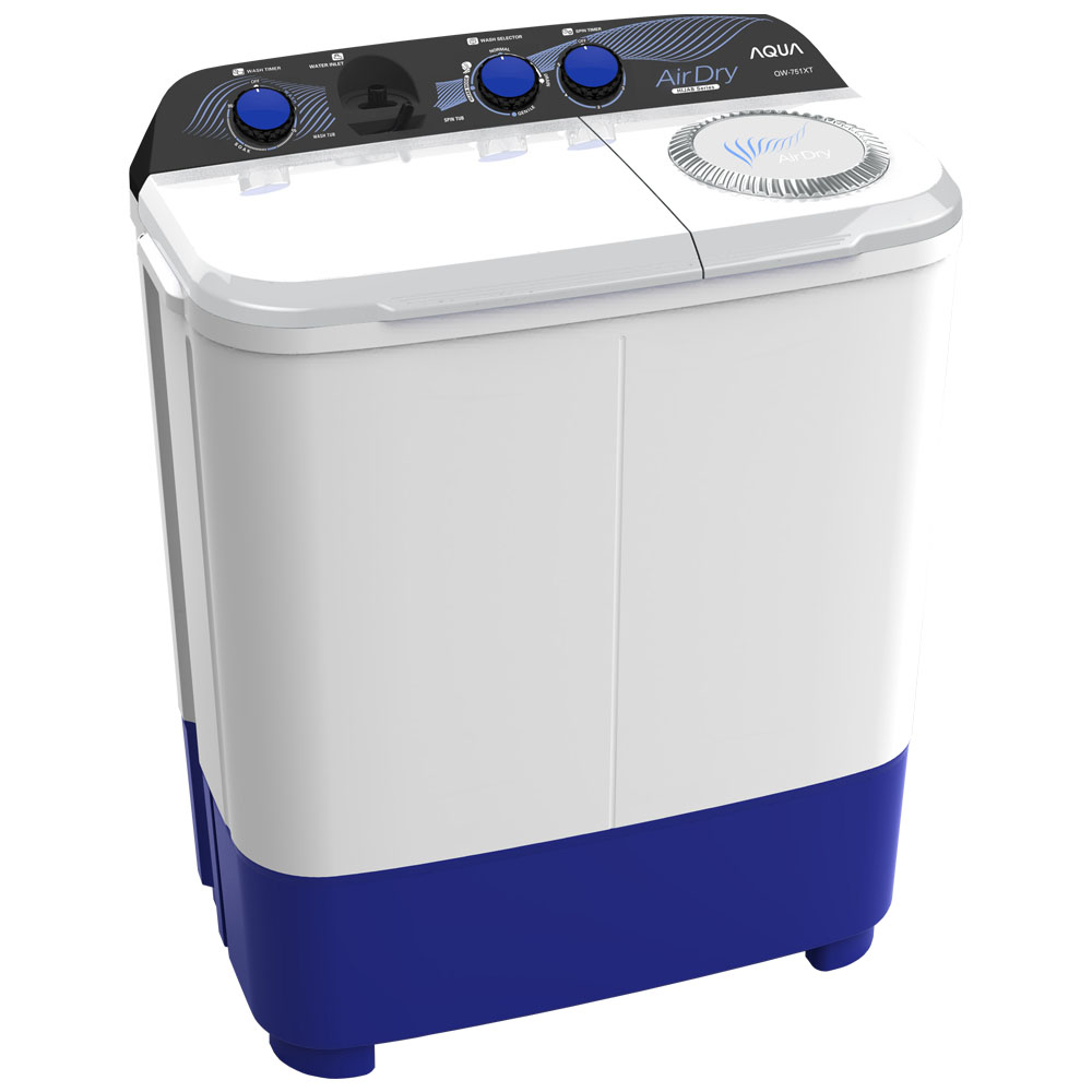 Mesin Cuci Top Loading 2 Tabung Aqua 7 Kg QW-751XT - | Erablue.id