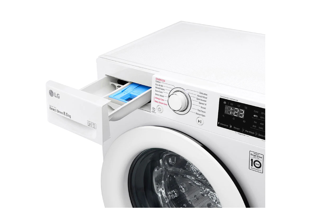 Mesin Cuci Front Loading LG Inverter 8.5 kg FV1285S5WS