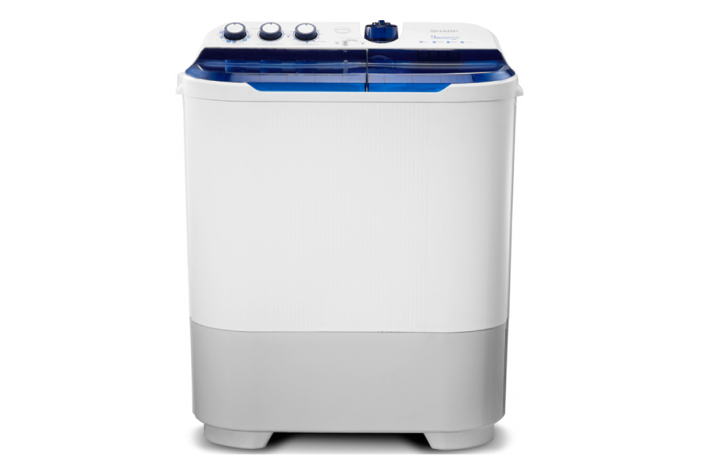 Mesin Cuci Top Loading 2 Tabung Sharp 8.5 kg ES-T871DM-BL