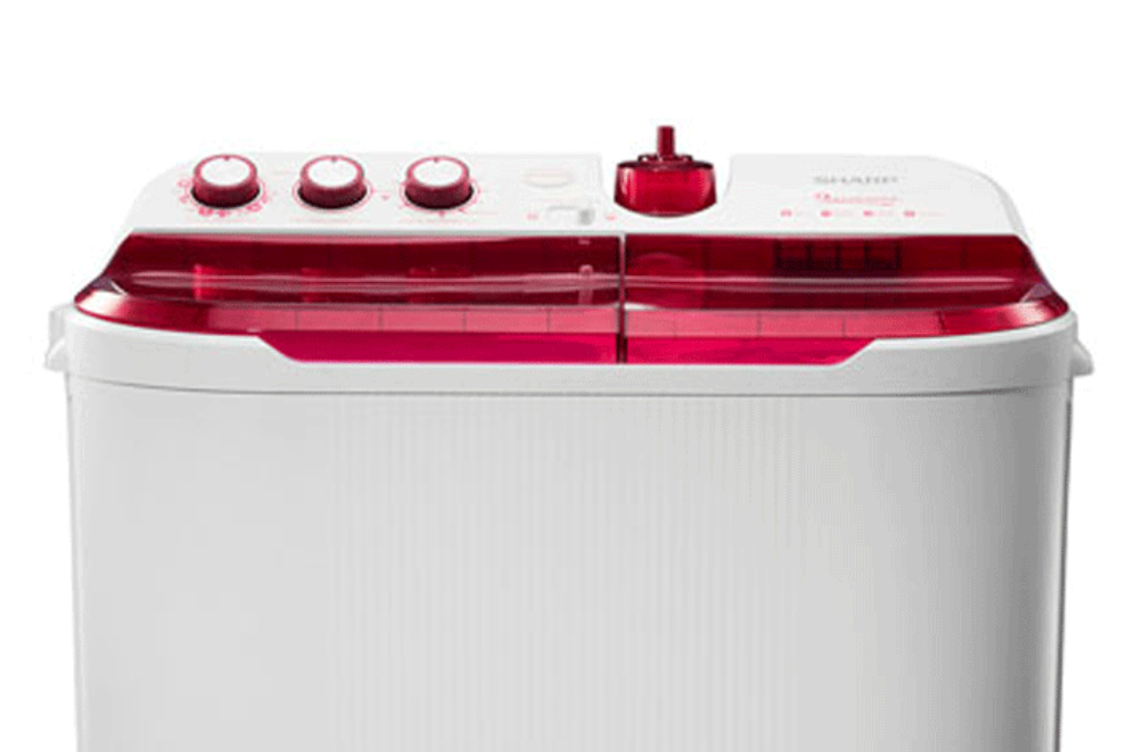 Mesin Cuci Top Loading 2 Tabung Sharp 9.5 kg ES-T971DM-PK