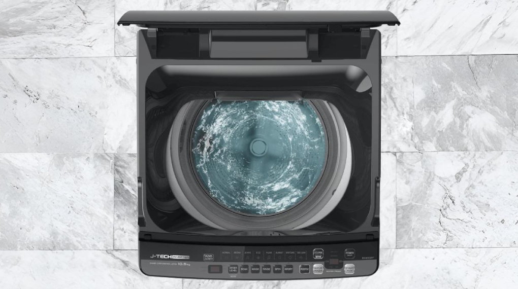 Auto Tub Clean - Mesin Cuci Top Loading 1 Tabung Sharp Inverter 8.5 kg ES-M8500XT-SA