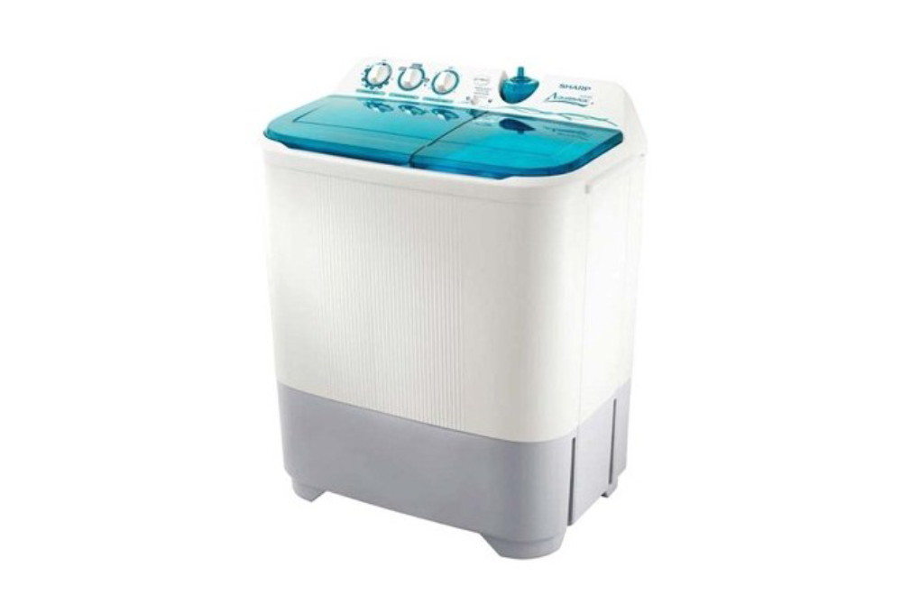 Mesin Cuci Top Loading 2 Tabung Sharp 8 kg ES-T85CR-BK