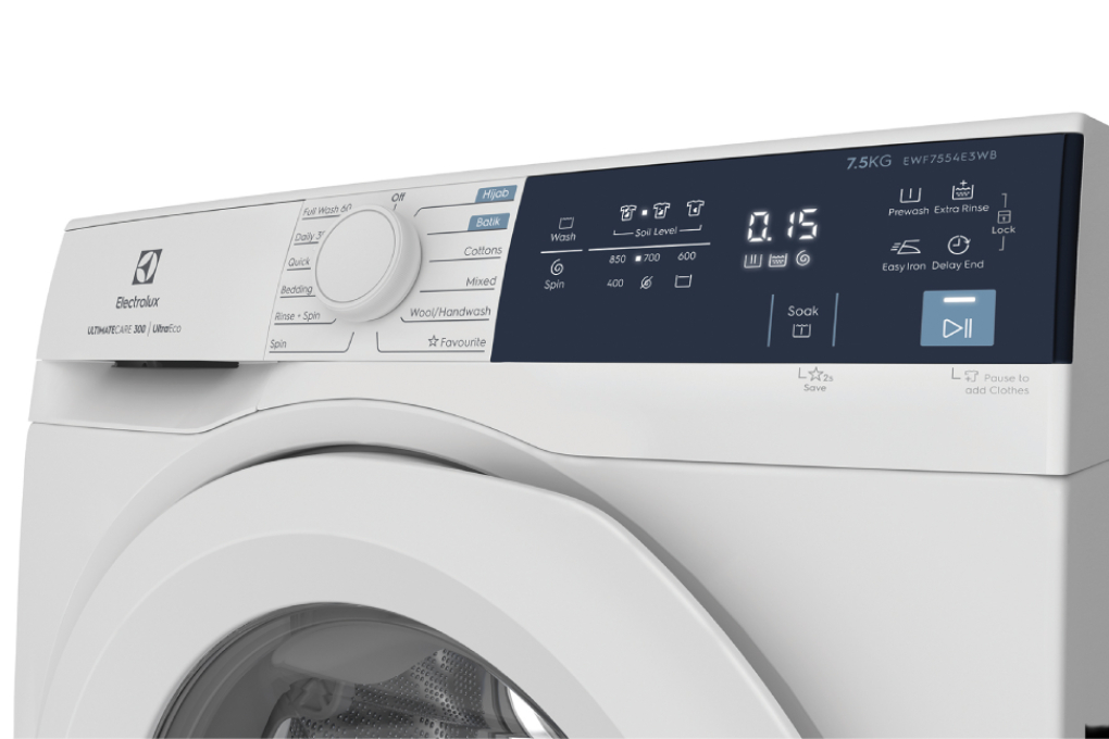 Mesin Cuci Front Loading Electrolux Inverter 7.5 kg EWF7554E3WB