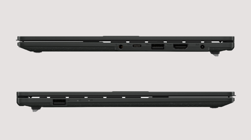 Konektivitas - Laptop Asus Vivobook Go 14 Ryzen 3-7320/8GB/512GB/OPI/Win11 (E1404FA-FHD351) Mixed Black Konektivitas - Laptop Asus Vivobook Go 14 Ryzen 3-7320/8GB/512GB/OPI/Win11 (E1404FA-FHD351) Mixed Black