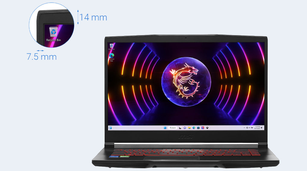 Layar - Laptop MSI Thin GF63 12UCX Intel Core i5-12450H/8GB/512GB/RTX2050/W11 (9S7-16R821-1013) Black Layar - Laptop MSI Thin GF63 12UCX Intel Core i5-12450H/8GB/512GB/RTX2050/W11 (9S7-16R821-1013) Black