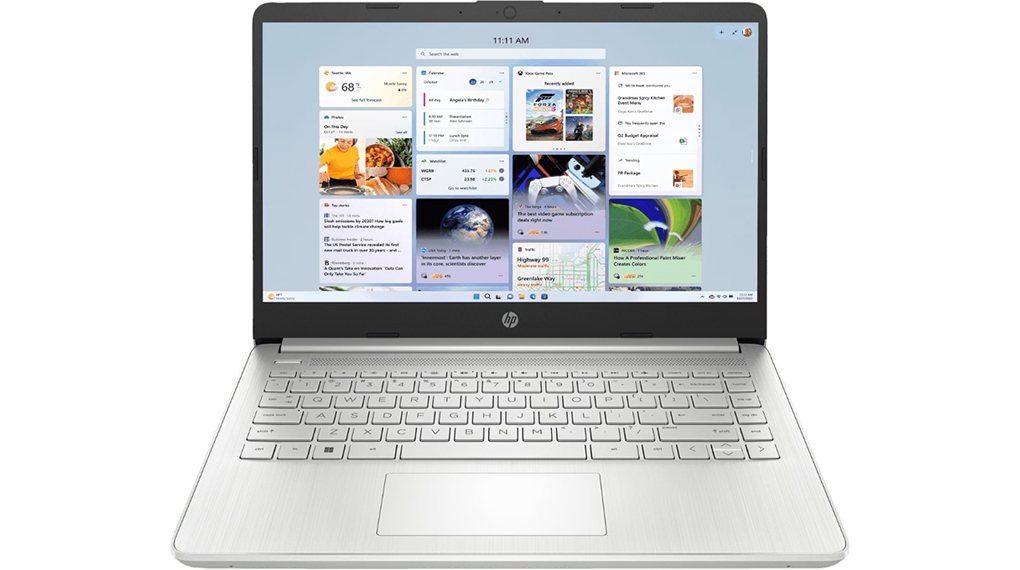 Layar - Laptop HP 14s-dq3888TU Intel Celeron N4500/8GB/512GB/W11 (A05PWPA#AR6) Silver