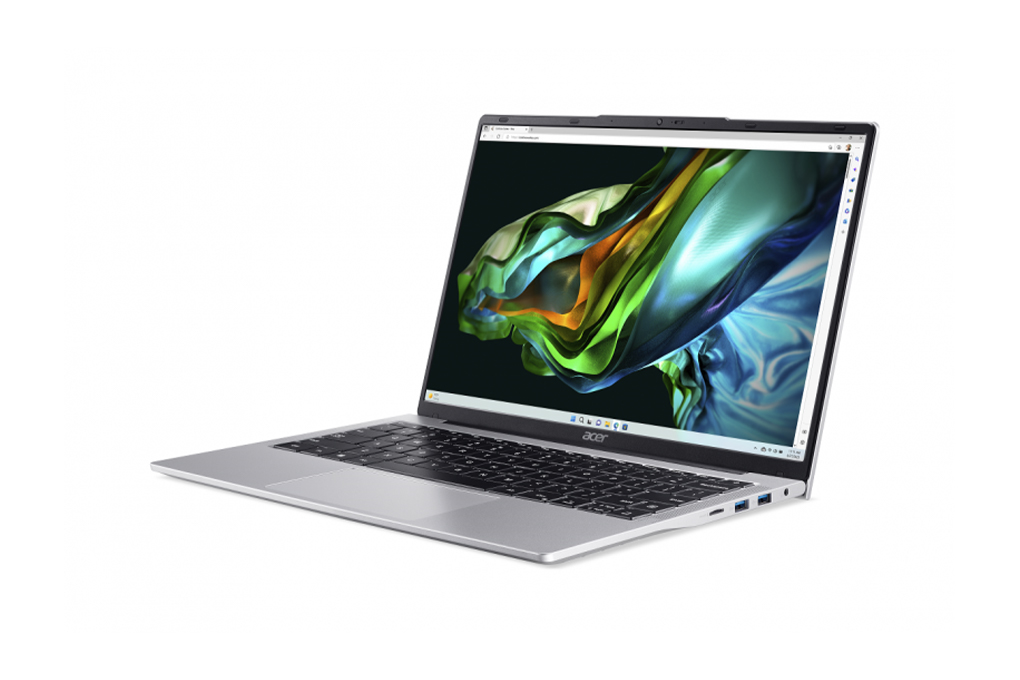 Laptop Acer Aspire Lite Intel N100/8GB/256GB/OHS+M365/Win11 (AL14-31P-C0WW) Silver