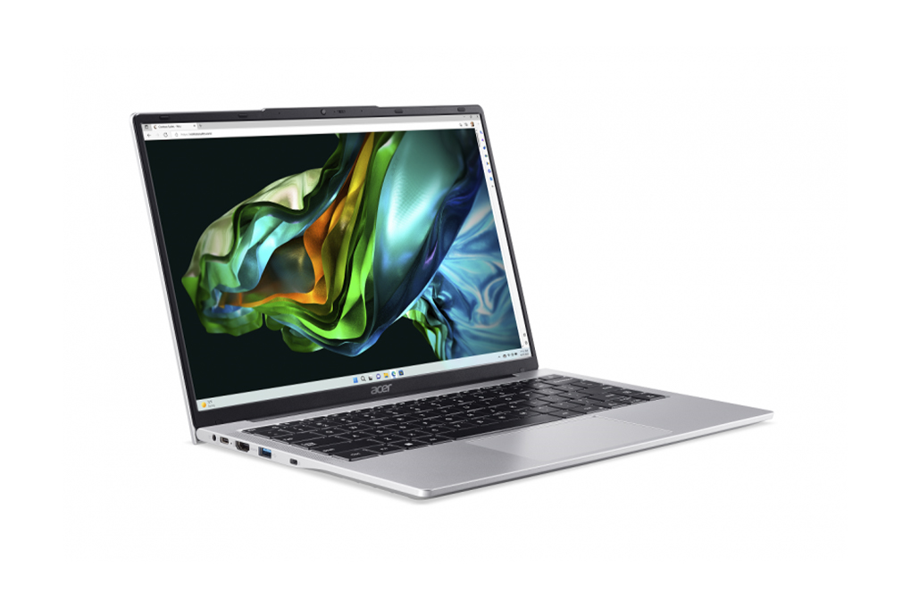 Laptop Acer Aspire Lite Intel N100/8GB/256GB/OHS+M365/Win11 (AL14-31P-C0WW) Silver