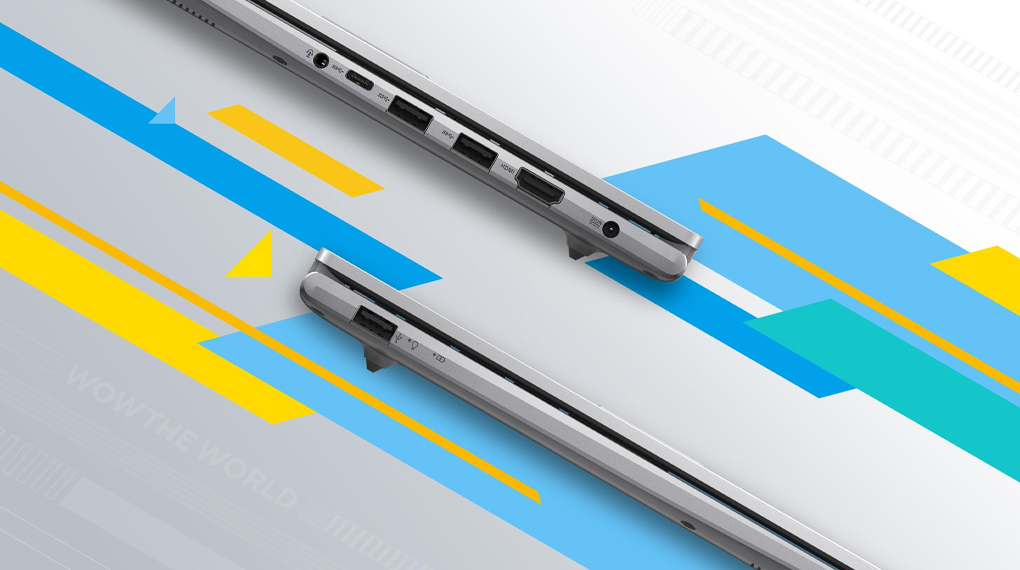 Port konektivitas - Laptop Asus Vivobook 14 Intel Core i5-1334U/8GB/512GB/OH24+M365/Win11 (A1404VA-VIPS5851M) Quiet Blue Port konektivitas - Laptop Asus Vivobook 14 Intel Core i5-1334U/8GB/512GB/OH24+M365/Win11 (A1404VA-VIPS5851M) Quiet Blue