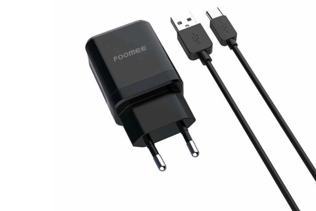 Charger Type C Dual Port 10.5W 1m Foomee CC05s BLACK 2