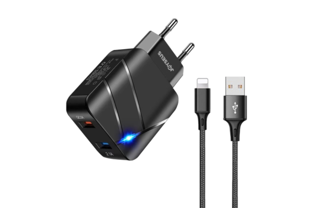 Charger Micro Dual Port QC3.0 18W 1m Joyseus CL0023-M