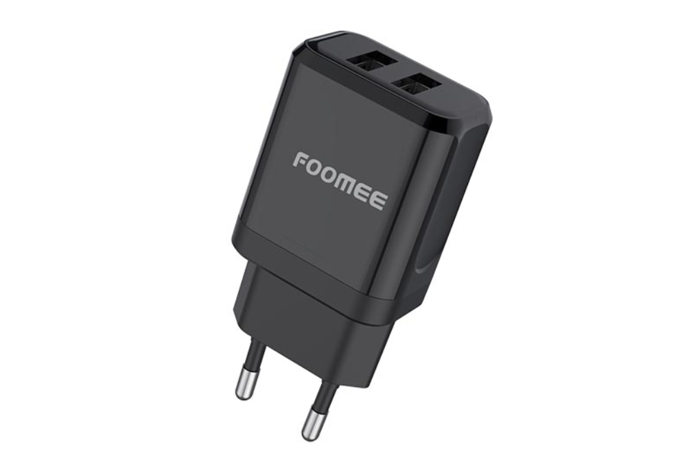 Adaptor 2 Port 10.5W Foomee CC26 BLACK 3