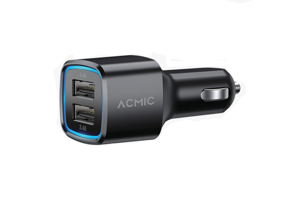 Car Charger Dual Port 24W ACMIC CC02 BLACK