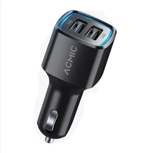 Car Charger Dual Port 24W ACMIC CC02 BLACK