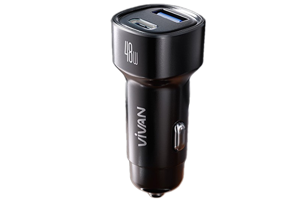 Car Charger Dual Port USB A - Type C 48W Vivan VCC07