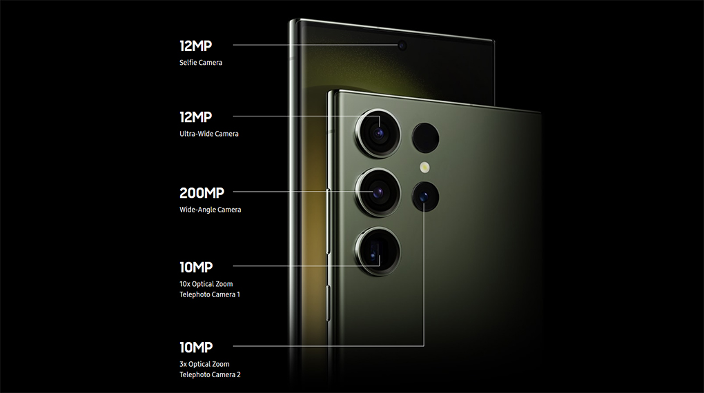 Kamera di belakang - Smartphone Samsung Galaxy S23 Ultra 12GB/256GB PHANTOM BLACK Kamera di belakang - Smartphone Samsung Galaxy S23 Ultra 12GB/256GB PHANTOM BLACK