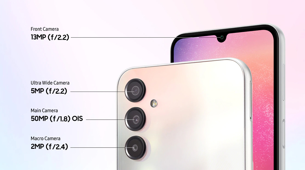 Kamera - Smartphone Samsung Galaxy A24 8GB/128GB SILVER Kamera - Smartphone Samsung Galaxy A24 8GB/128GB SILVER