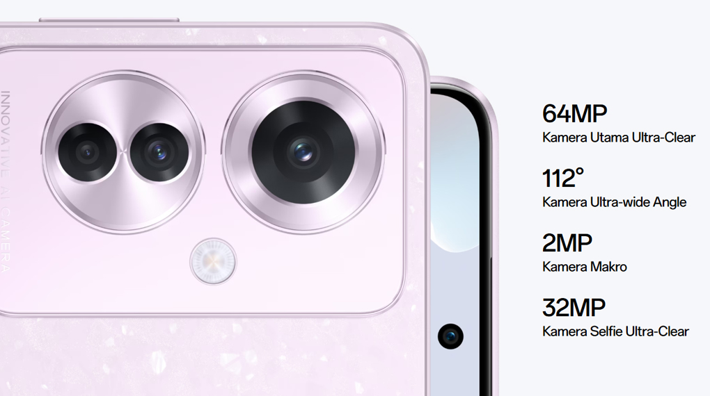 Kamera - Smartphone Oppo RENO11 F 5G 8GB/256GB GREEN Kamera - Smartphone Oppo RENO11 F 5G 8GB/256GB GREEN