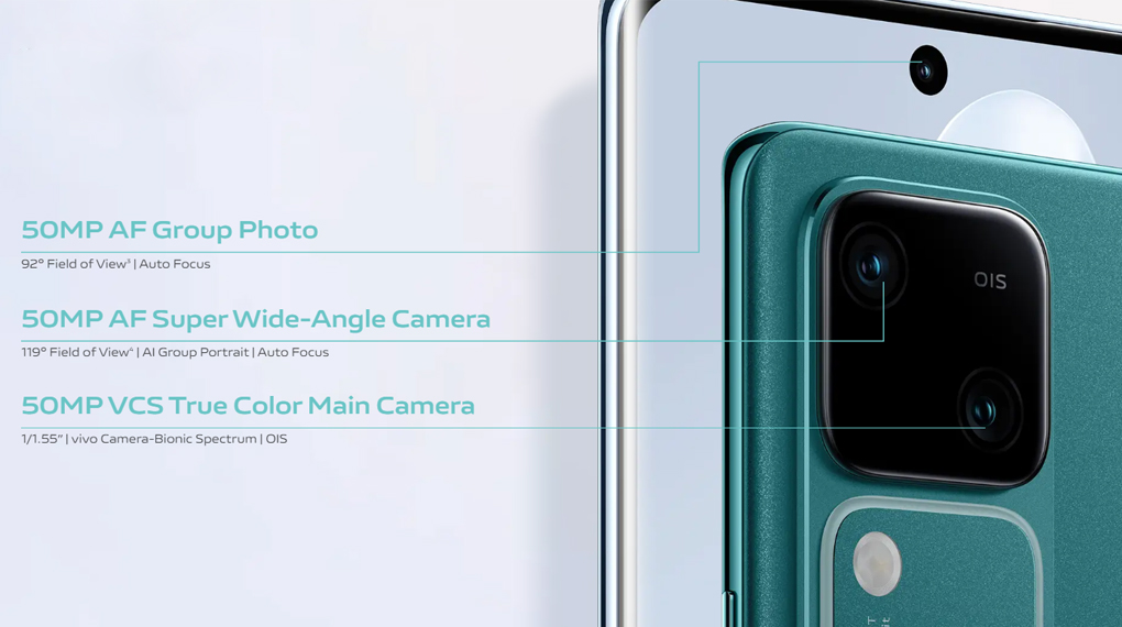 Kamera - Smartphone Vivo V30 5G 12GB/512GB GREEN Kamera - Smartphone Vivo V30 5G 12GB/512GB GREEN