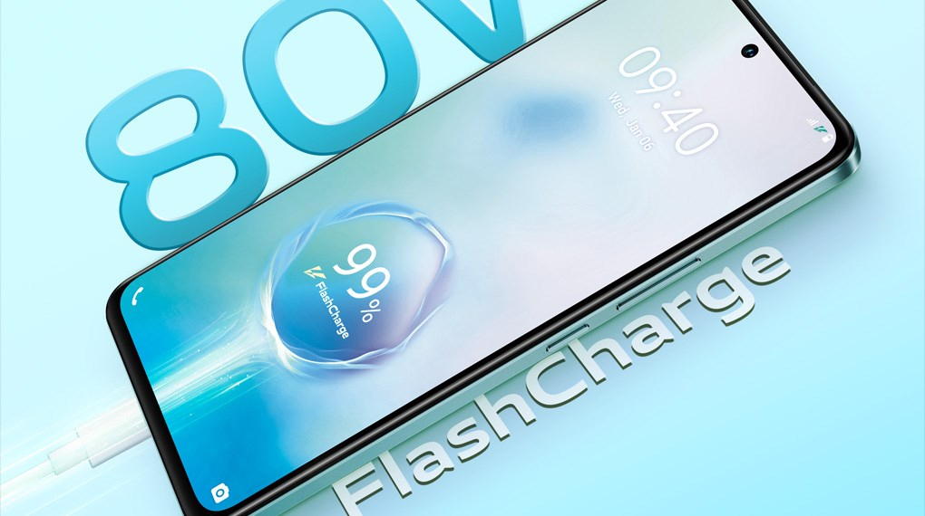 Pengecasan instan 80W - Smartphone Vivo Y100 4G 8GB/128GB Pengecasan instan 80W - Smartphone Vivo Y100 4G 8GB/128GB