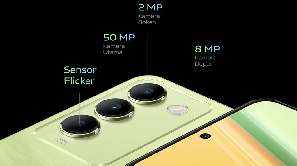 Kamera - Smartphone Vivo Y100 4G 8GB/256GB HIJAU SEMILIR Kamera - Smartphone Vivo Y100 4G 8GB/256GB HIJAU SEMILIR