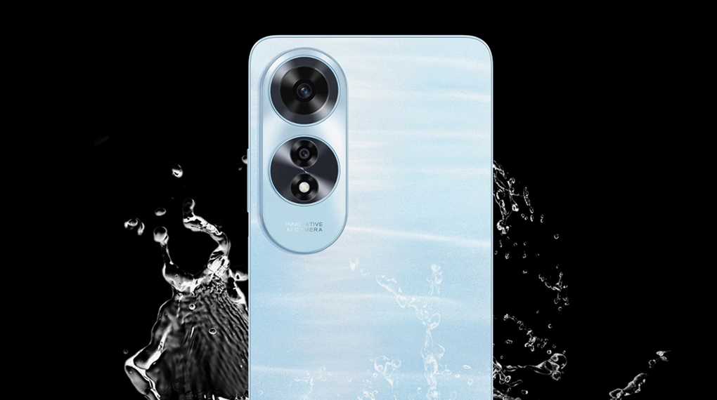 Teknologi tahan air dan debu - Smartphone Oppo A60 8GB/128GB BLUE