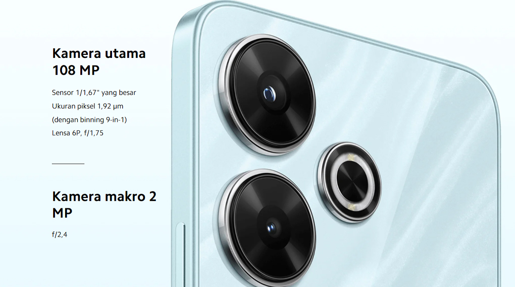 Kamera belakang - Smartphone Redmi 13 8GB/128GB Kamera belakang - Smartphone Redmi 13 8GB/128GB