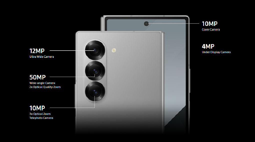 Desain Kamera - Smartphone Samsung Galaxy Z Fold6 12GB/256GB SILVER Desain Kamera - Smartphone Samsung Galaxy Z Fold6 12GB/256GB SILVER