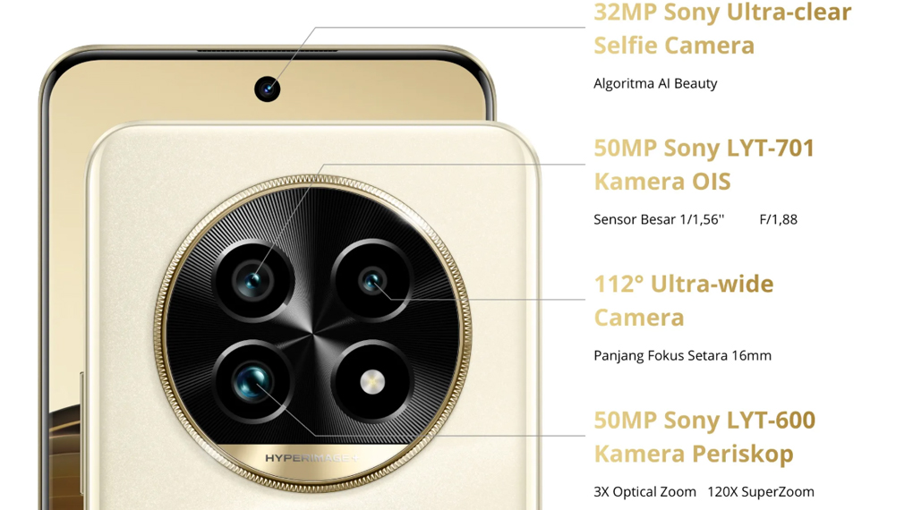 Kamera - Smartphone Realme 13 Pro+ 12GB/512GB Kamera - Smartphone Realme 13 Pro+ 12GB/512GB