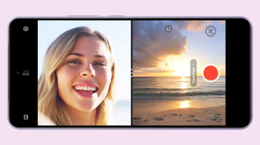 Fitur Dual-View Video - Smartphone Vivo Y400 4G 8GB/128GB