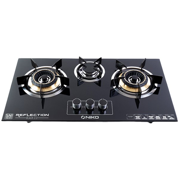 Kompor Gas Tanam Niko Reflection Black 3.0