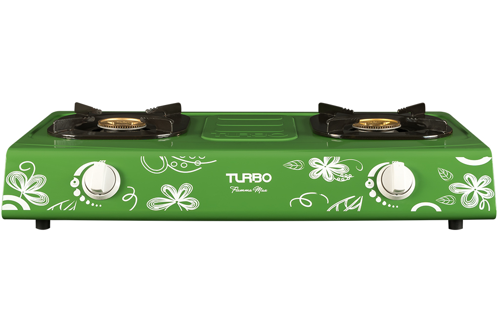 Kompor Gas 2 Tungku Double Turbo GS 2077/1 Green