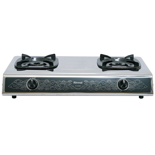 Kompor Gas 2 Tungku Rinnai RI-522SS Black