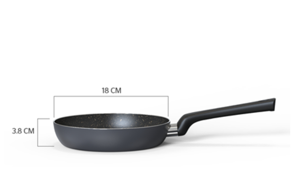 Fry Pan Aluminium Anti Lengket Sunhouse 18 cm CT18 PLUS