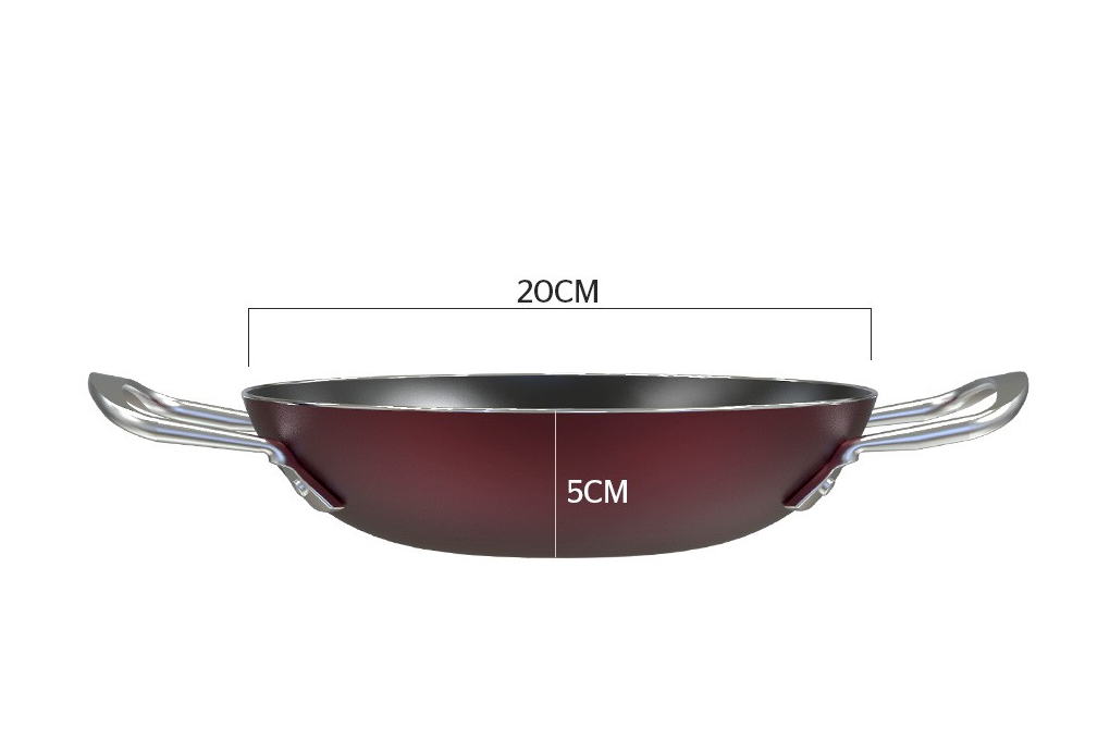 Fry Pan Aluminium Anti Lengket Sunhouse 20 cm SHG1220R