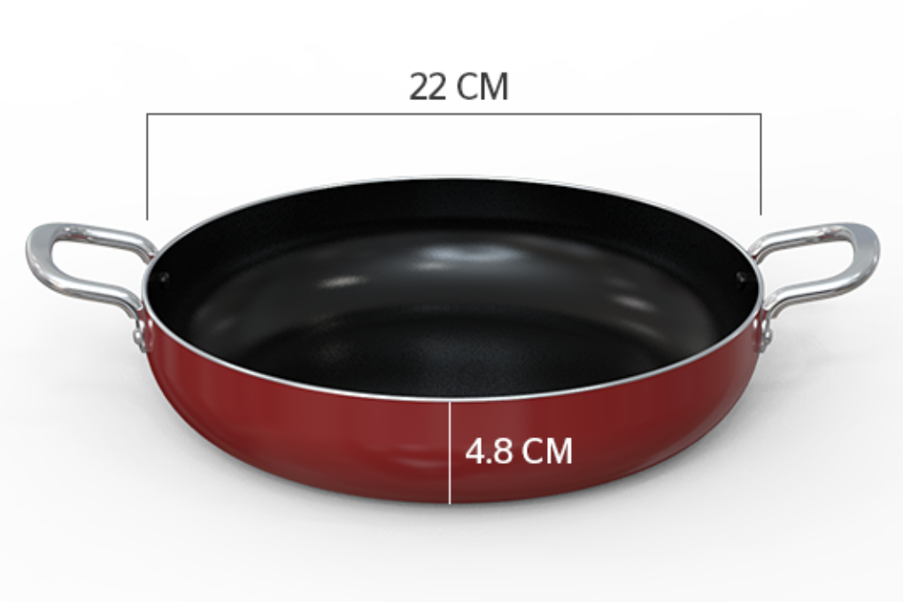 Fry Pan Aluminium Anti Lengket Sunhouse 22 cm CT22R2