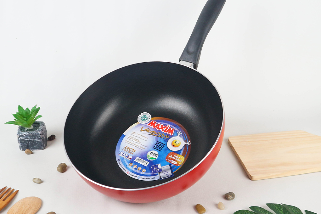 Deepwok Pan Teflon Anti Lengket 24 cm Maxim Valentino