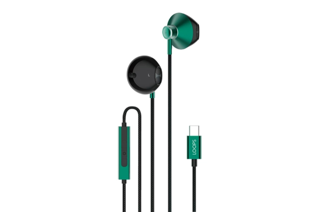 Earphone Berkabel Type C Loops W11 GREEN