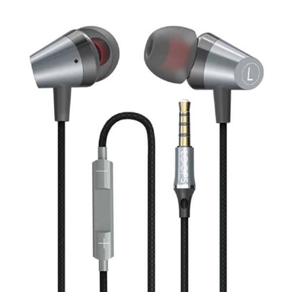 Earphone Berkabel Loops W1 BLACK