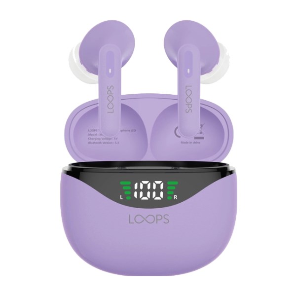 Earphone Bluetooth Loops TWS LED X05 GRAPE