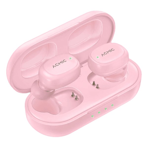 Earphone Bluetooth ACMIC ZENDIO Extra Bass ROSE PINK