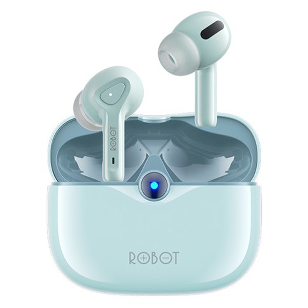 Earphone Bluetooth Robot Airbuds T30 Blue