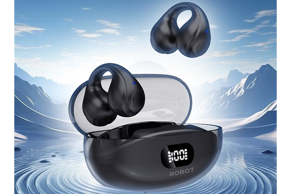 Earphone Bluetooth Robot Air 10 OWS Black