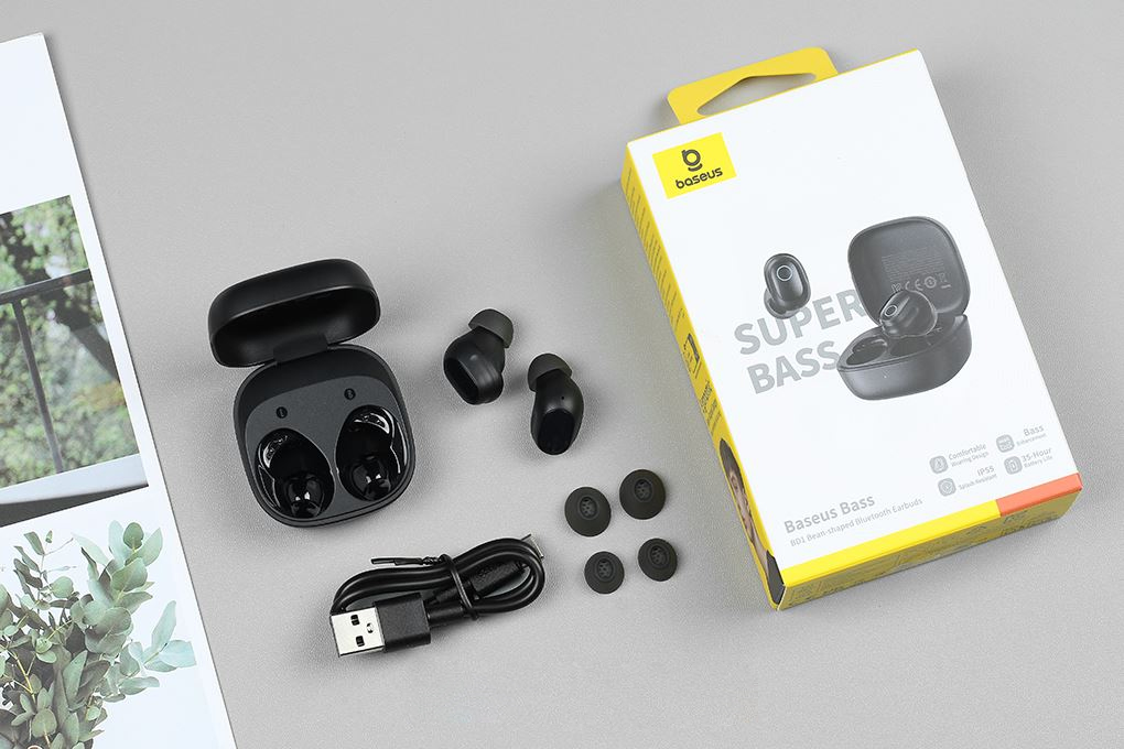 Earphone Bluetooth Baseus TWS Bass BD1 12
